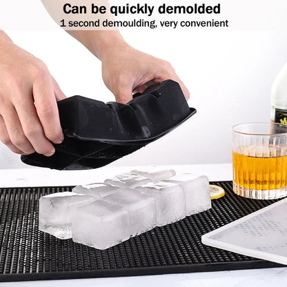 4/6/8/15 Grid Big Ice Tray Mold Giant Jumbo Large Food Grade Silicone Ice Cube Square Tray Mold DIY Ice Maker Ice Cube Tray - AMULET RING STORE