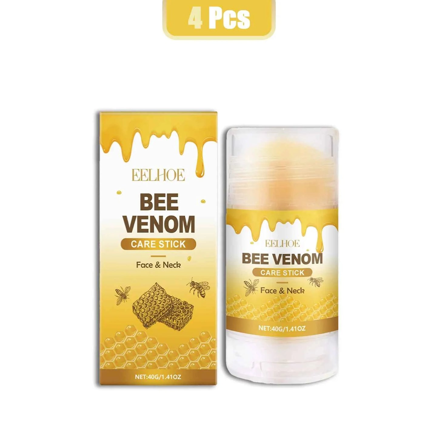 EELHOE 40g Bee Venom Cream Stick Firming Skin Lighten Neck Lines Fade Fine Wrinkle Moisturizing Improve Skin Sagging Facial Care