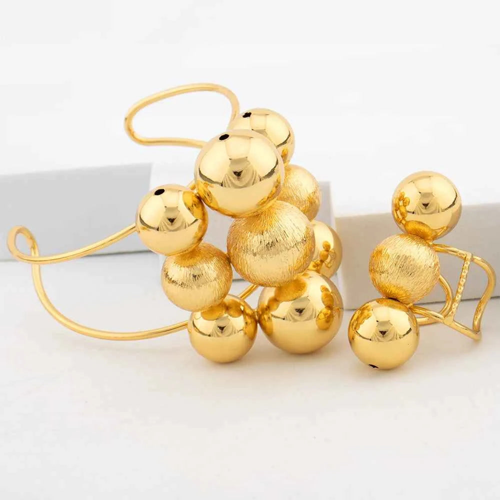 Fashion Women Necklace Bracelet Earrings Ring Dubai Jewelry Sets African Elegant Jewellery Set Bridal Wedding Party Gift