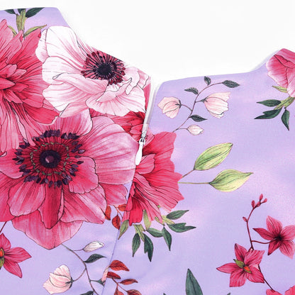 Girl's party dress  Elegant petal-sleeved princess dress  Birthday party dress  Wedding party dress