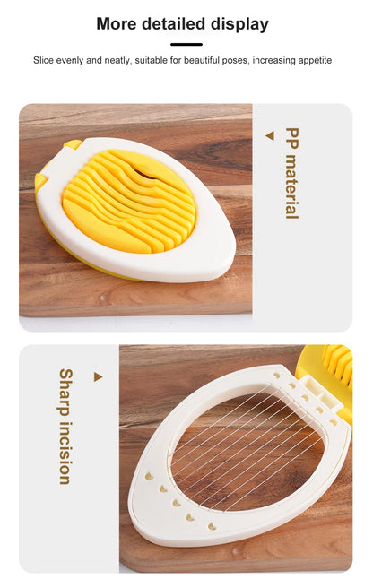 1pc Stainless Steel Multi-purpose Egg Cutter Light and Convenient Creative Egg Slicer Egg Divider Kitchen Accessory