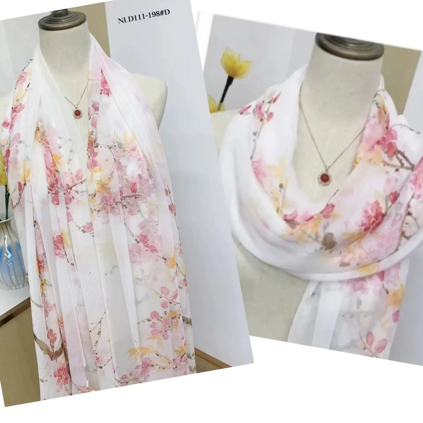 2025 Silk Scarf Women Hijab Pashmina Long Beach Stoles Shawl Wrap Headbands Spring Warm Scarves Bandana Ladies Neckscarf Foulard