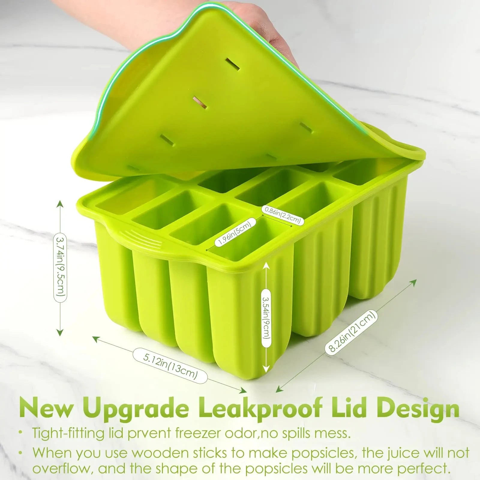 Summer DIY Ice Cream Tools With Wooden Sticks Silicone Popsicle Molds Set Kitchen Accessories Quench Thirst Snacks for Children - AMULET RING STORE