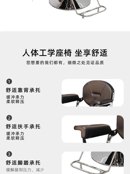 Comfortable Women Dressing Professional Barber Chair Swivel Advanced Trendy Barber Chairs Silla Leisure Design Salon Furniture