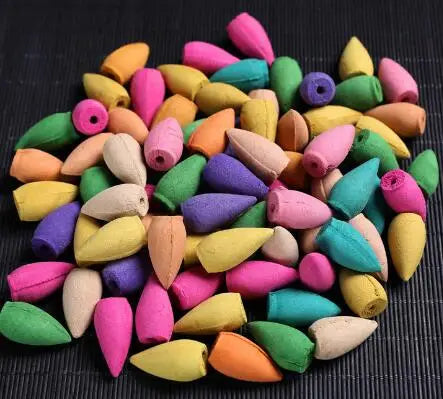 With 30 Incense Waterfall Incense Burner Ceramics Backflow Buddha Censer Backflow Incense Holder Home Office Yoga Teahouse Decor - AMULET RING STORE