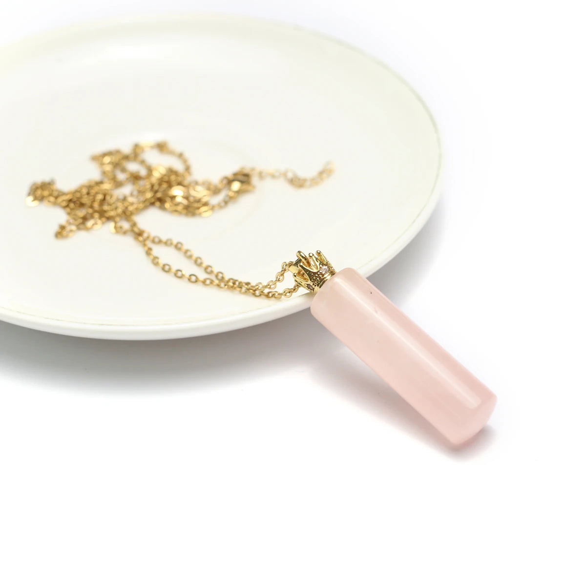 Natural Amethysts Perfume Bottle Pendant Necklace Pearl Chains Essential Oil Diffuser Agates Pendant Necklace For Women Jewerly - AMULET RING STORE