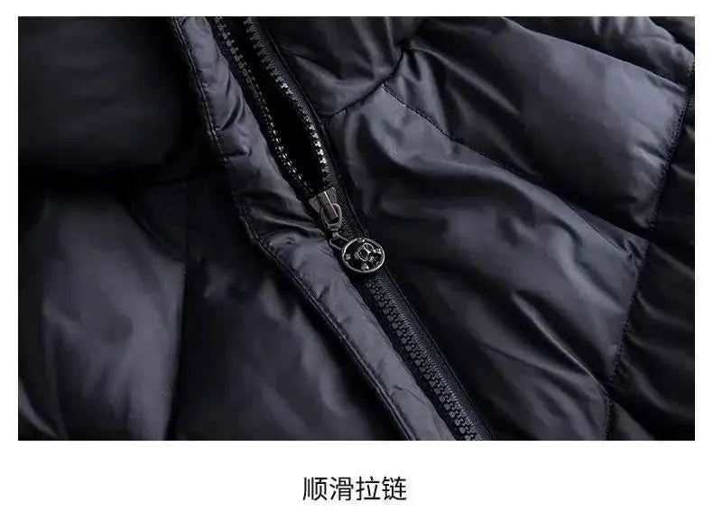 Woman Coat Zip-up Black Thick Padding Duck Down Quilted Padded Jackets for Women Hoodie Y2k Fashion 2025 Trend Luxury Hot Youth