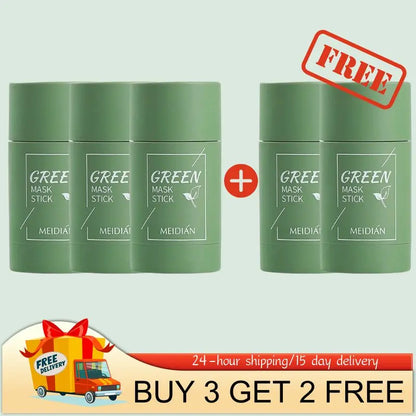 40ml Remove Blackhead Green Tea Solid Mask Clean Stick Mask Facial Dispel Acne Blemish Shrink Pores Korean Skin Care Multipack - AMULET RING STORE