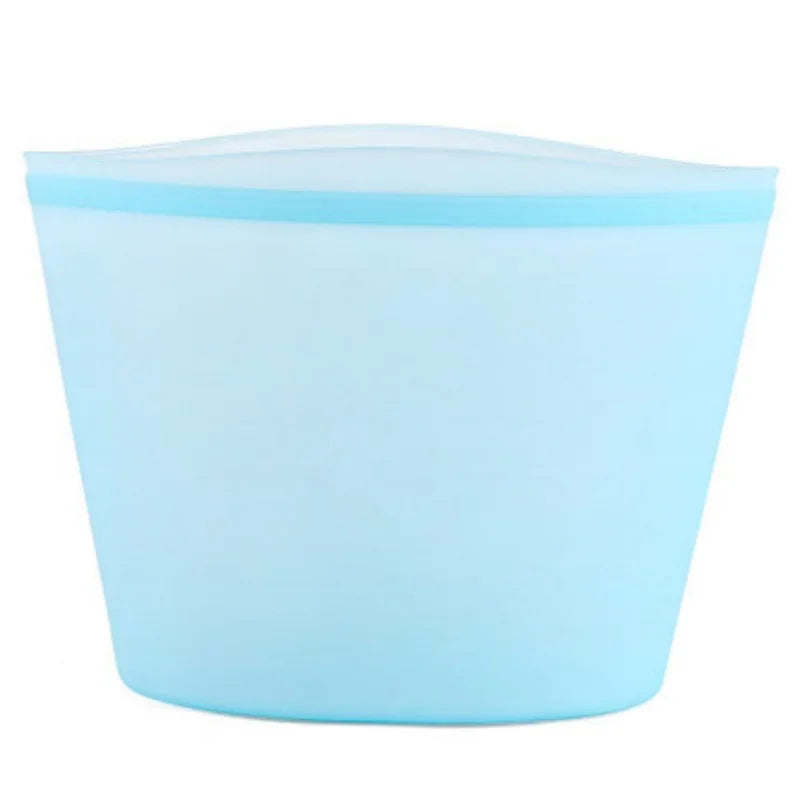 1/3/4Pcs/Pack Silicone Storage Bag,Reusable Food Grade Fresh-keeping Zipper Bags,BPA Free,Leakproof,Microwave&Dishwasher Safe - AMULET RING STORE