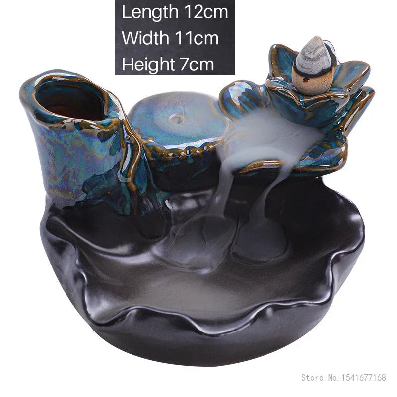 Backflow Incense Furnace, Aromatherapy Furnace, Hydroponic Cultivation of Green Plants, Home Religious Articles, Decor Line - AMULET RING STORE