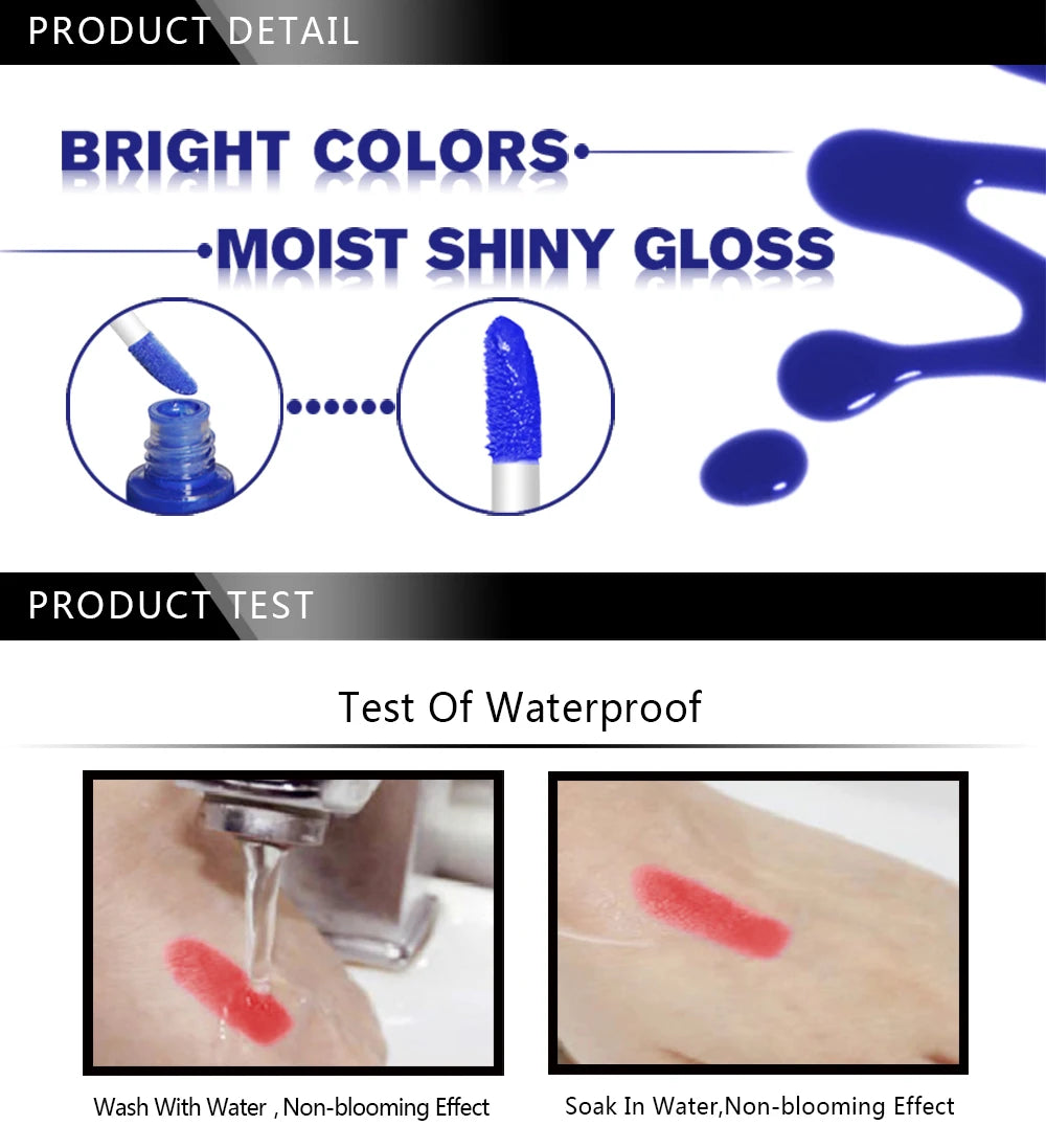 QIBEST Sexy Velvet Matte Lip Gloss Liquid Lipstick Lipgloss Beauty Red Nude Waterproof Long-lasting Lip Stain Makeup For Women - AMULET RING STORE