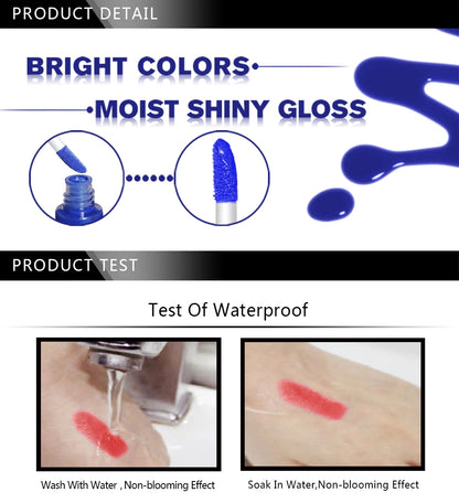 QIBEST Sexy Velvet Matte Lip Gloss Liquid Lipstick Lipgloss Beauty Red Nude Waterproof Long-lasting Lip Stain Makeup For Women - AMULET RING STORE