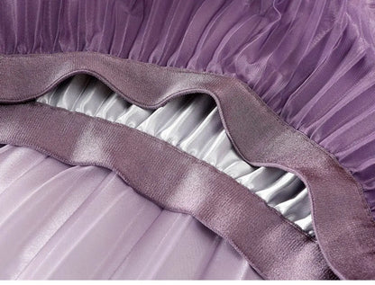 2023 Summer Tulle Mesh Gradient Skirt High-end High Waist Long Skirt Elegant Evening Party Sexy A-line Pleated Skirts Women Boho