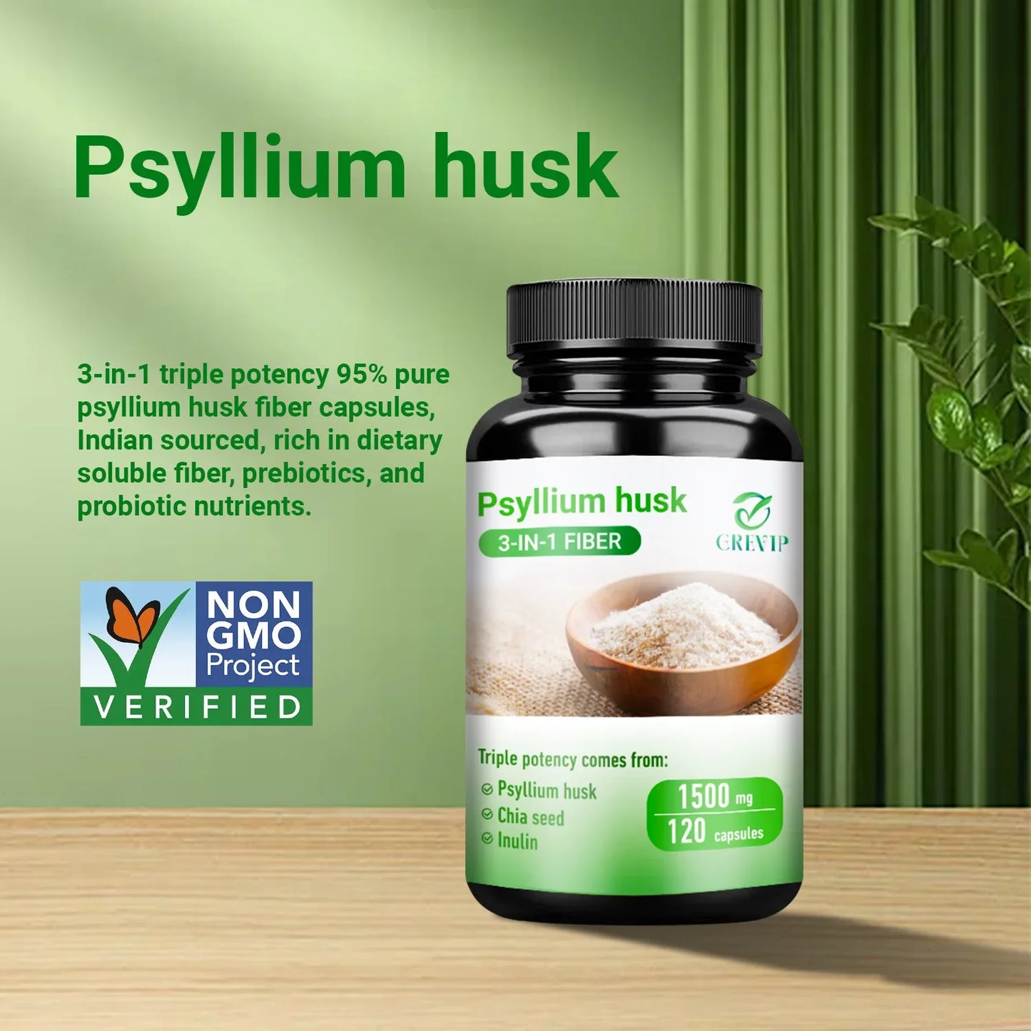 Psyllium Husk - Gut and Colon Cleanse Detox, Improve Metabolism, Relieves Gas, Bloating and Constipation - AMULET RING STORE