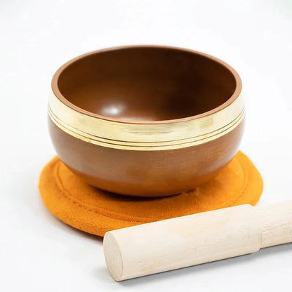 Large Tibetan Meditation Bowl Nepal Sound Quartz Bowl Yarn Saucepan Singing Shaving Copper Decorative Healing Instrument Sing - AMULET RING STORE