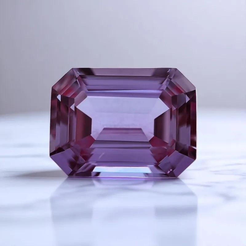 Emerald Cut Lab Grown Alexandrite AGL Certificate Loose Gemstone For Earrings Ring Jewelry Diy Making