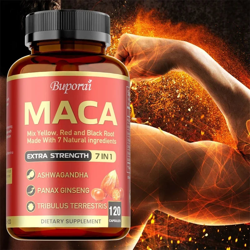 Maca Root Capsules - Improve Athletic Performance and Endurance, Improve Mood, Boost Energy Production, and Strengthen ImmunityS - AMULET RING STORE