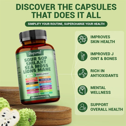 24-In-1 Soursop Supplement - Improve Skin Health, Anti-oxidation, Promote Digestion, Intestinal Detoxification - AMULET RING STORE