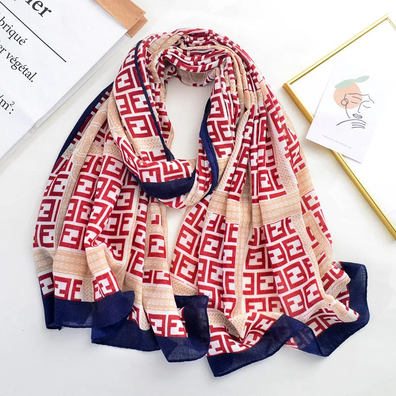 Luxury Brand Scarf For Woman Soft Cotton Shawl Wrap Tassel Viscose Muslim Woman Hijab Boho Beach Towel Female Bandana Headscarf - AMULET RING STORE
