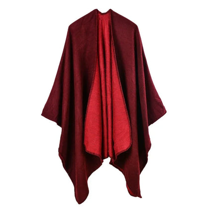 Winter Fashion Poncho Women Capes Scarf Imitation Cashmere Ladies Scarves Warm Shawls Wraps Woman Ponchos Bufanda Mujer Foulard