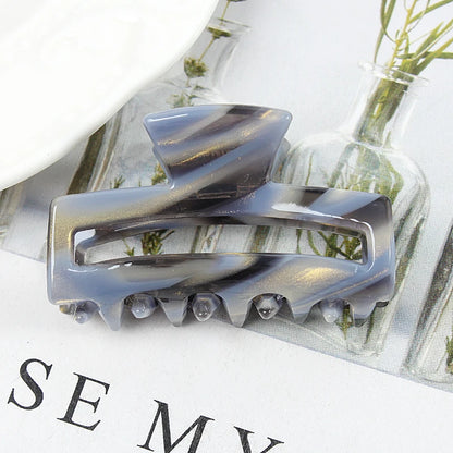 Mini Women's Hair Clips Colorful Geometric Hollow Crab Claw Clip Acetate Leopard Print Fashion Girls Hairpin Hair Accessories - AMULET RING STORE