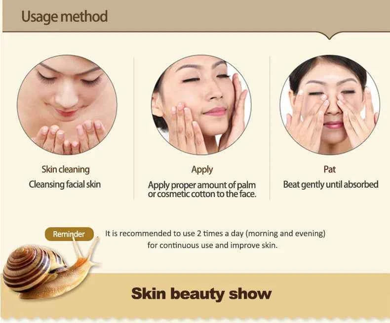 Snail Face Cream + Retinol Eye Massage Roller Serum 2pcs Moisturizing Eye Bag Face Cream Korean Skin Care Products