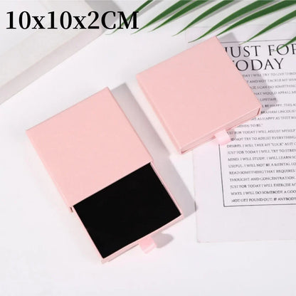 1Pc Thick Kraft Paper Drawer Jewelry Box With Sponge Greet Card for Necklace Bracelet Ring Gift Box Jewelry Packaging Box Joyero - AMULET RING STORE