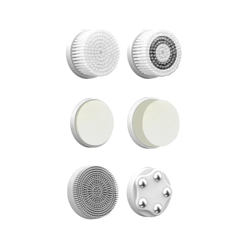 6 In 1 Electric Cleansing Brush Sonic Rotating Cleansing Brush Facial Clean and Remove Acne Pore Skin Rejuvenation Beauty Care