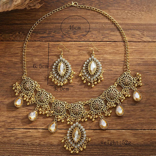 Ethnic Vintage Jewelry Set Resin Stone Jewelry Sets