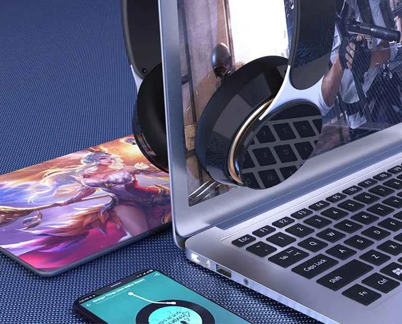 Headphones Bluetooth Wireless Headsets With Mic Music Gaming Sports Earpieces Great Bass Earphones Foldable Support TF SD-Card