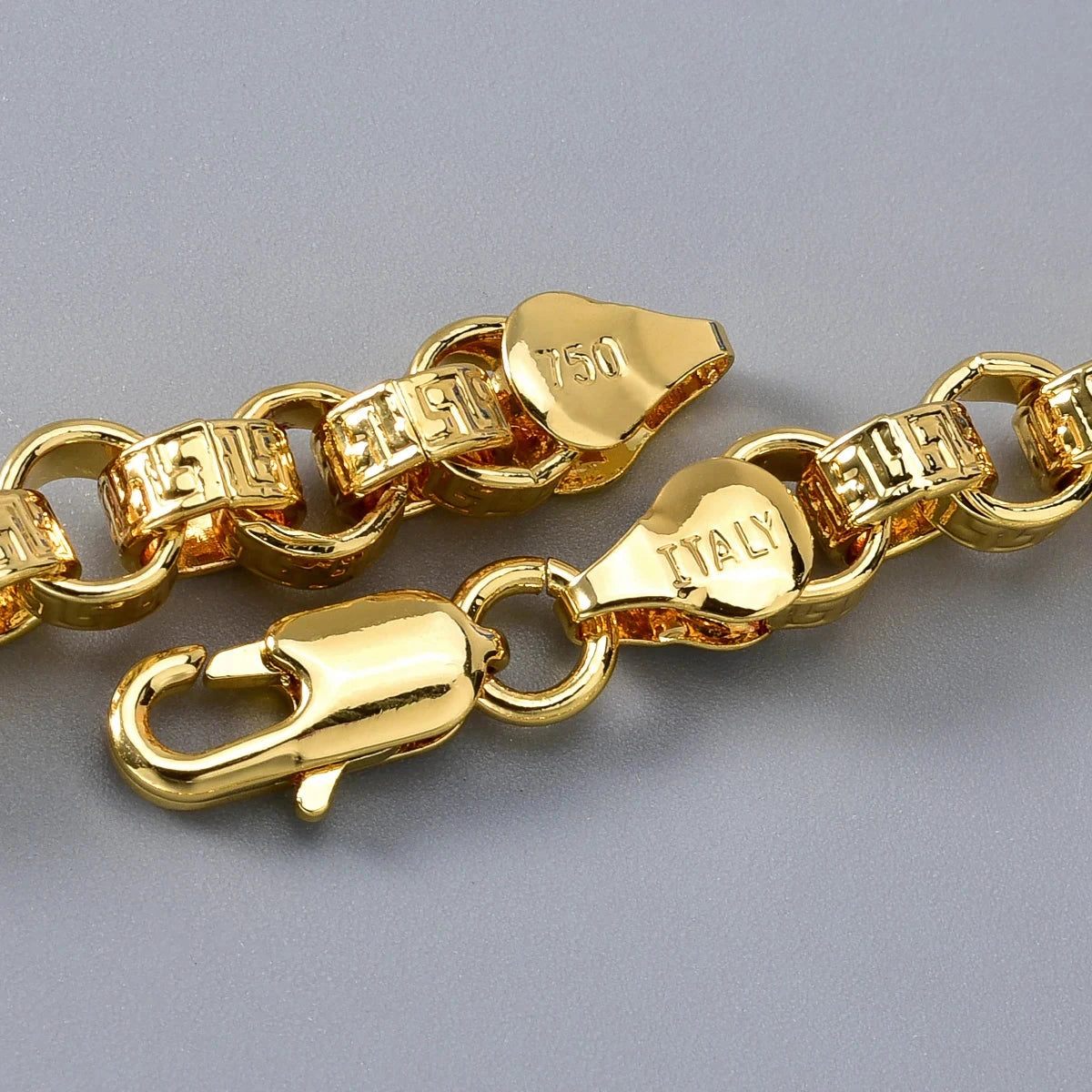 18k Gold Plated Italy 750 Bracelet Copper Braided Shaped Bracelet Hip-Hop Daily Men Women Jewelry Accessories For Friends Gifts - AMULET RING STORE