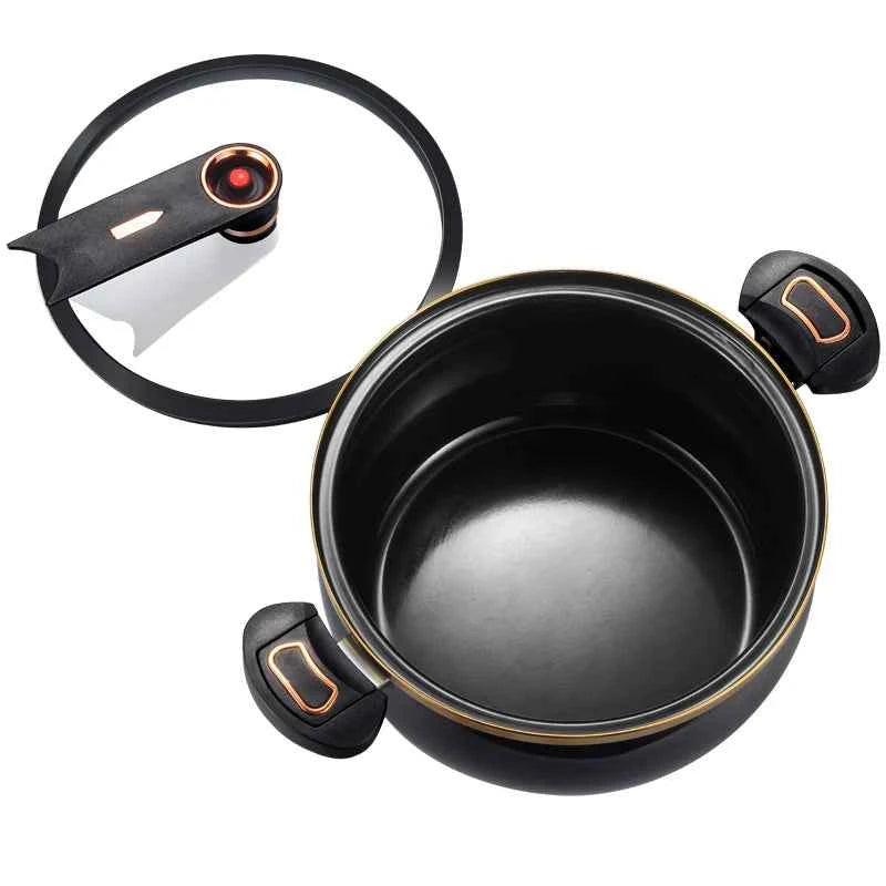 1 Piece Chubby Micro-Pressure Pot Household 7L Large Capacity 26cm Stew Pot Multi-Functional Non-Stick Pot Induction Cooker Gas Suitable