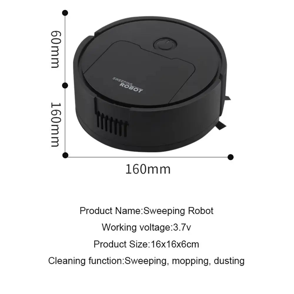 Automatic Sweeping Robot Vacuum Mop Household Lazy Intelligent Auto Boost Night Mode Thin Design Three-in-one Sweeping Machine - AMULET RING STORE