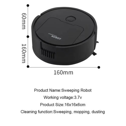 Automatic Sweeping Robot Vacuum Mop Household Lazy Intelligent Auto Boost Night Mode Thin Design Three-in-one Sweeping Machine - AMULET RING STORE