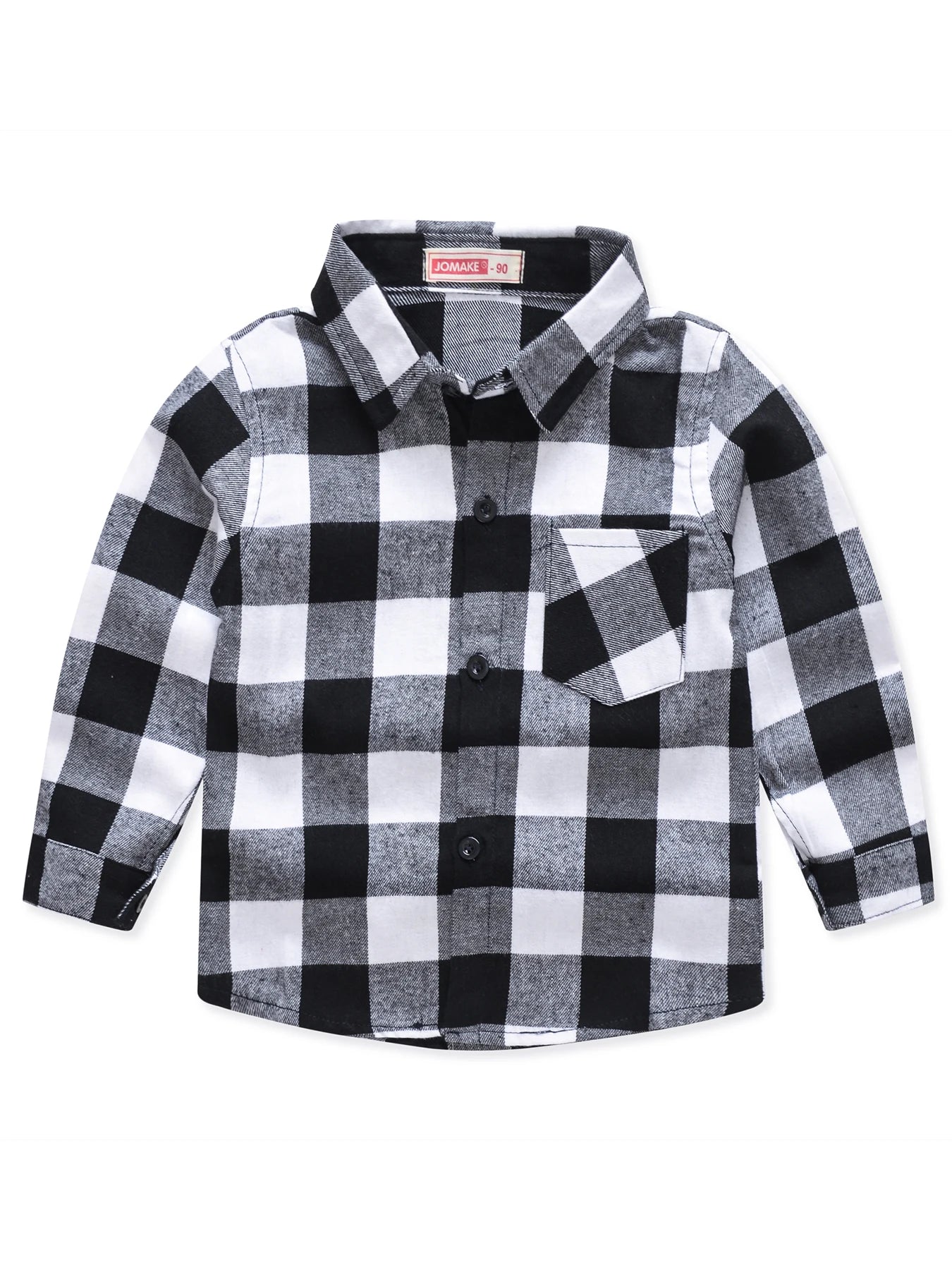 New Spring and Autumn Winter Boys and Girls 1-14 Years Old Classic Woolen Checkered Shirt Student Dress Versatile Shirt
