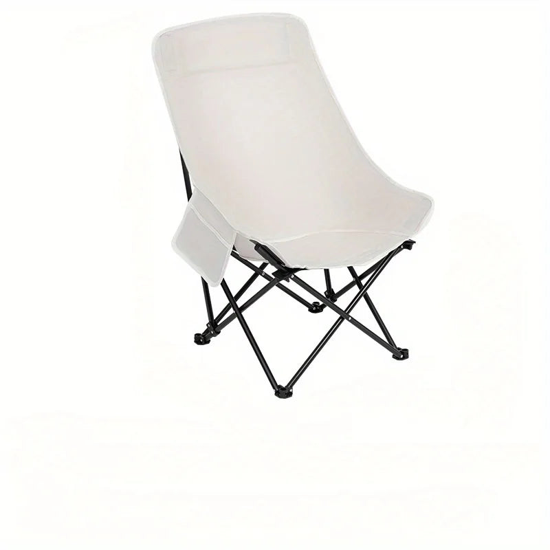 Moon shaped semi recliner folding chair with outdoor handbag, waist and back cushion with side pockets, durable and long-lasting - AMULET RING STORE