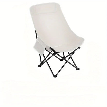 Moon shaped semi recliner folding chair with outdoor handbag, waist and back cushion with side pockets, durable and long-lasting - AMULET RING STORE