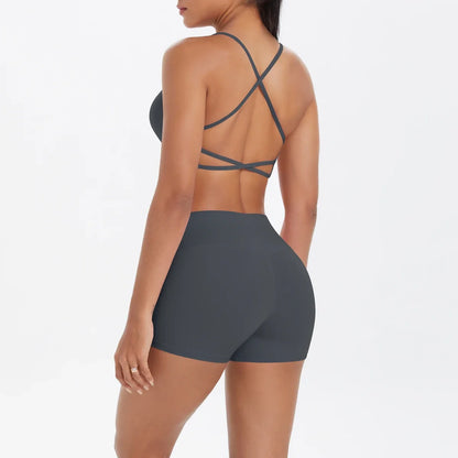 2PCS Yoga Set Nude Feeling Workout Sets Women Tracksuit Gym Push Up Fitness Running Workout Sportwear Sport Bra Leggings Suit