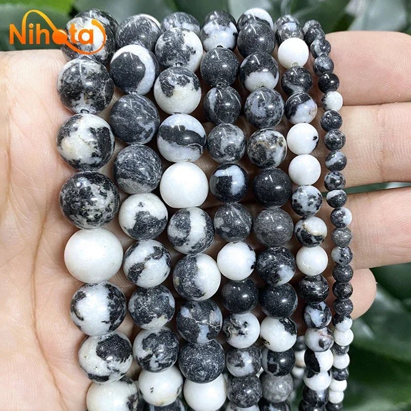 Natural Stone Beads Round Agates Turquoises Amazonite Quartz Lava Tiger Eye Beads