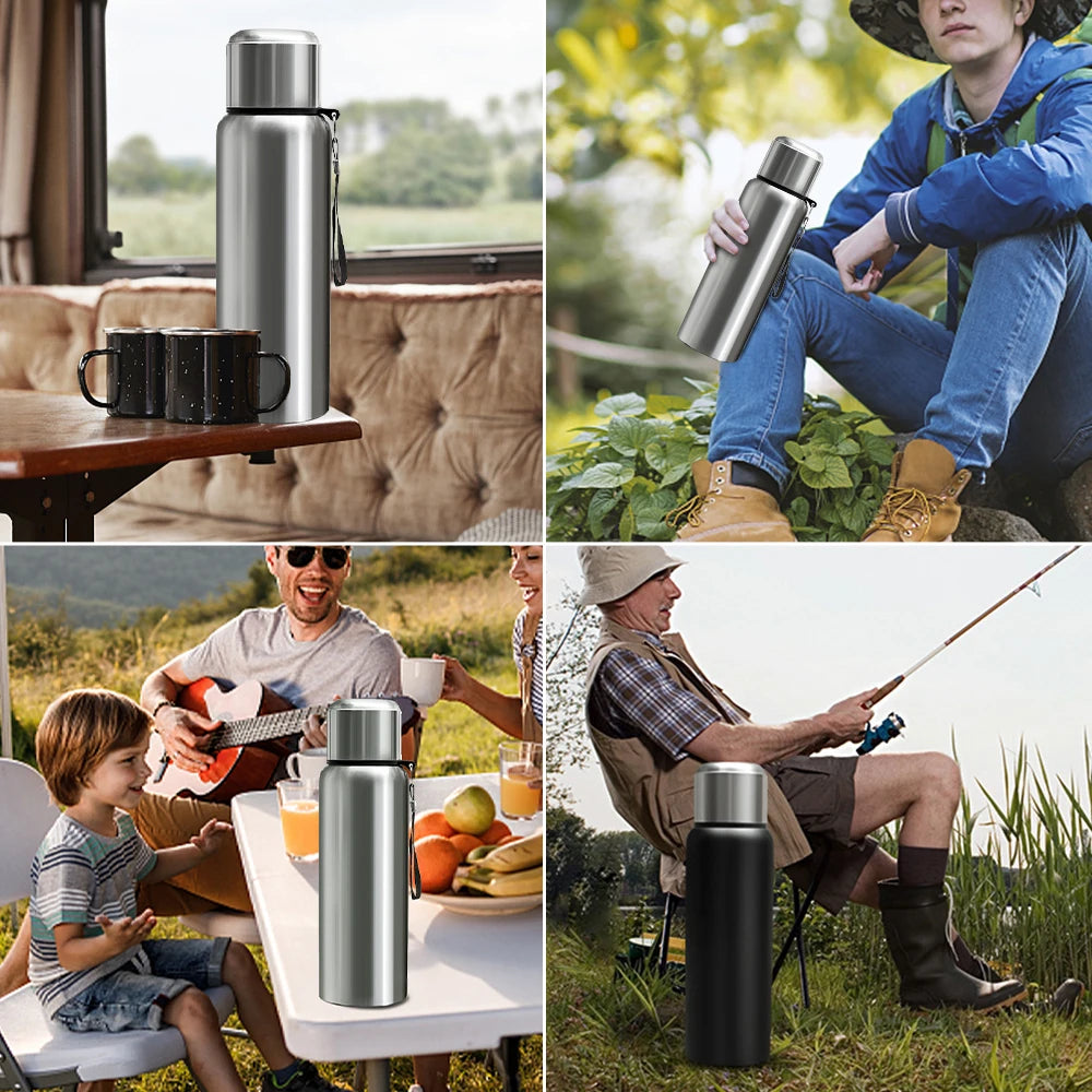 600-1500ml 316 Stainless Steel Thermos Bottle LED Temperature Display Thermal Mug Vacuum Flask Water Bottle For Outdoor Camping - AMULET RING STORE