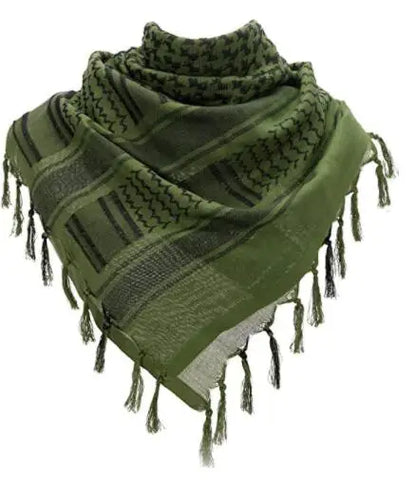 136X133CM Tactical Desert Shemagh Keffiyeh Arab Tessel Scarf Wrap Outdoor Windproof Dustproof Face Protective Scarf Men Women - AMULET RING STORE
