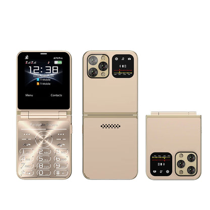SERVO A70 Pro 3G Network Foldable Phone Speed Dial Call Recording FM Radio Flashlight Key 2.6" Screen Flip Phones 2 SIM Standby