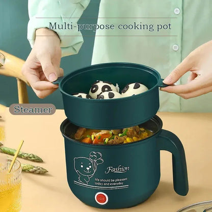 Mini Electric Cooker Non-stick Cooking 1-2 People Double Hot Pot steamer Hot Pot Multifunction Electric Cooker for Home 110V US - AMULET RING STORE