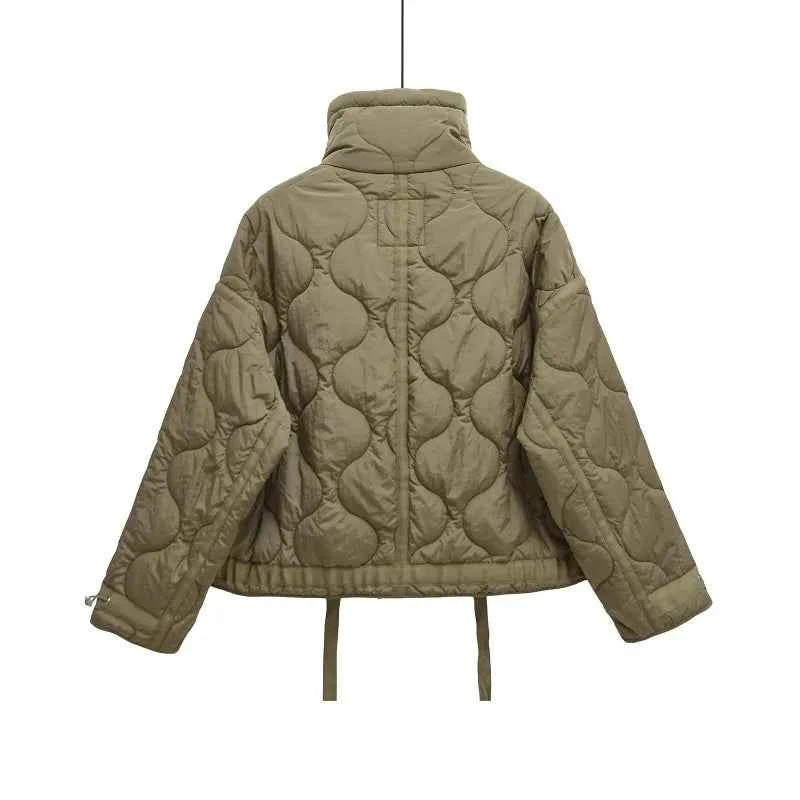 Padded Coat American Retro High Neck Parkas Warm Woman Winter Coats Winter Parkas For Women Elegant Luxury Women's Coat