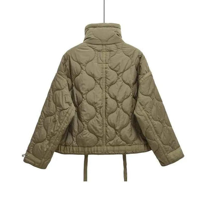 Padded Coat American Retro High Neck Parkas Warm Woman Winter Coats Winter Parkas For Women Elegant Luxury Women's Coat