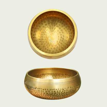 Bronze Tibetan Bowl Handmade Singing Bowls Genuine Pretty Meditation Musical Instruments Sound Healing Buddhist Monk Supplies - AMULET RING STORE