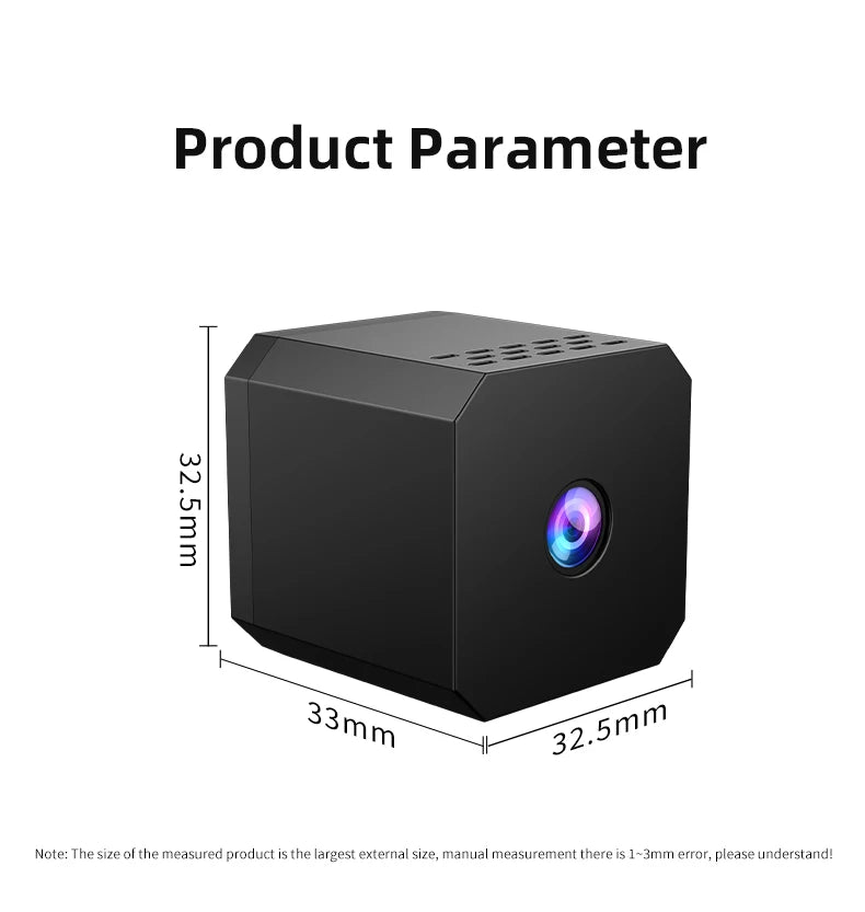 1080P Mini WiFi Camera F1 Wireless Remote Monitor Loop Recording Camera Security Protection Smart Home surveillance camera - AMULET RING STORE