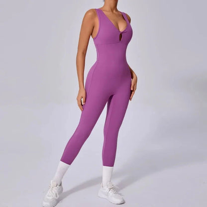 Seamless Yoga Jumpsuits Sports Fitness One-Piece Yoga Sleeveless Workout Clothes Running Sportswear Tight Training Tracksuits