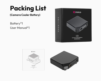 Ulanzi CU01 Thermostatic Semiconductor Camera Cooler Camera Cooling Fan Radiator 4K Recording Kit Heat Sink for Sony Canon Nikon