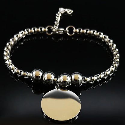 Tetragrammaton Stainless Steel Cuff Bracelet Women Pentagram Bracelets & Bangles Jewelry bracelet femme manchette B1780S02